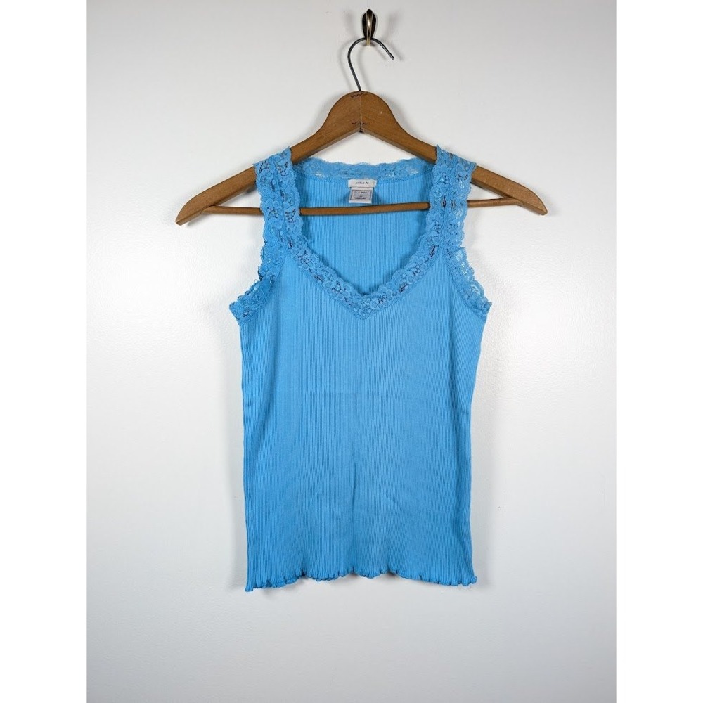 Vintage Y2K Old Navy Tank Top Women's Size Medium Lace Trim Camisole Bella Elena - Picture 6 of 6